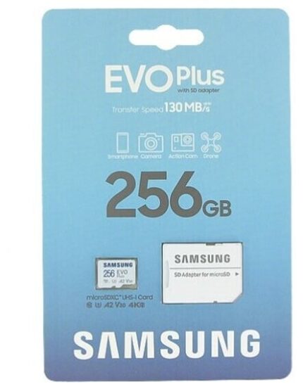 Карта памяти Samsung Evo PLUS U3 256GB (class 10) с адаптером